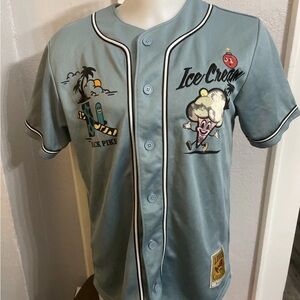 BLACK PIKE L ARGE BUTTON UP HOW ABOUT SOME ICE CREAM MENS SHIRT